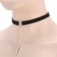 90'S Punk New Fashion 4 Colors Leather Choker Necklace Gold Plated Geometry With Round Pendant Collar Necklace For Women Girls