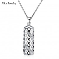 LKNSPCN871 2016 New Fashion Silver Jewelry, Silver Plated Cubic Zirconia Pendant Necklace For Women